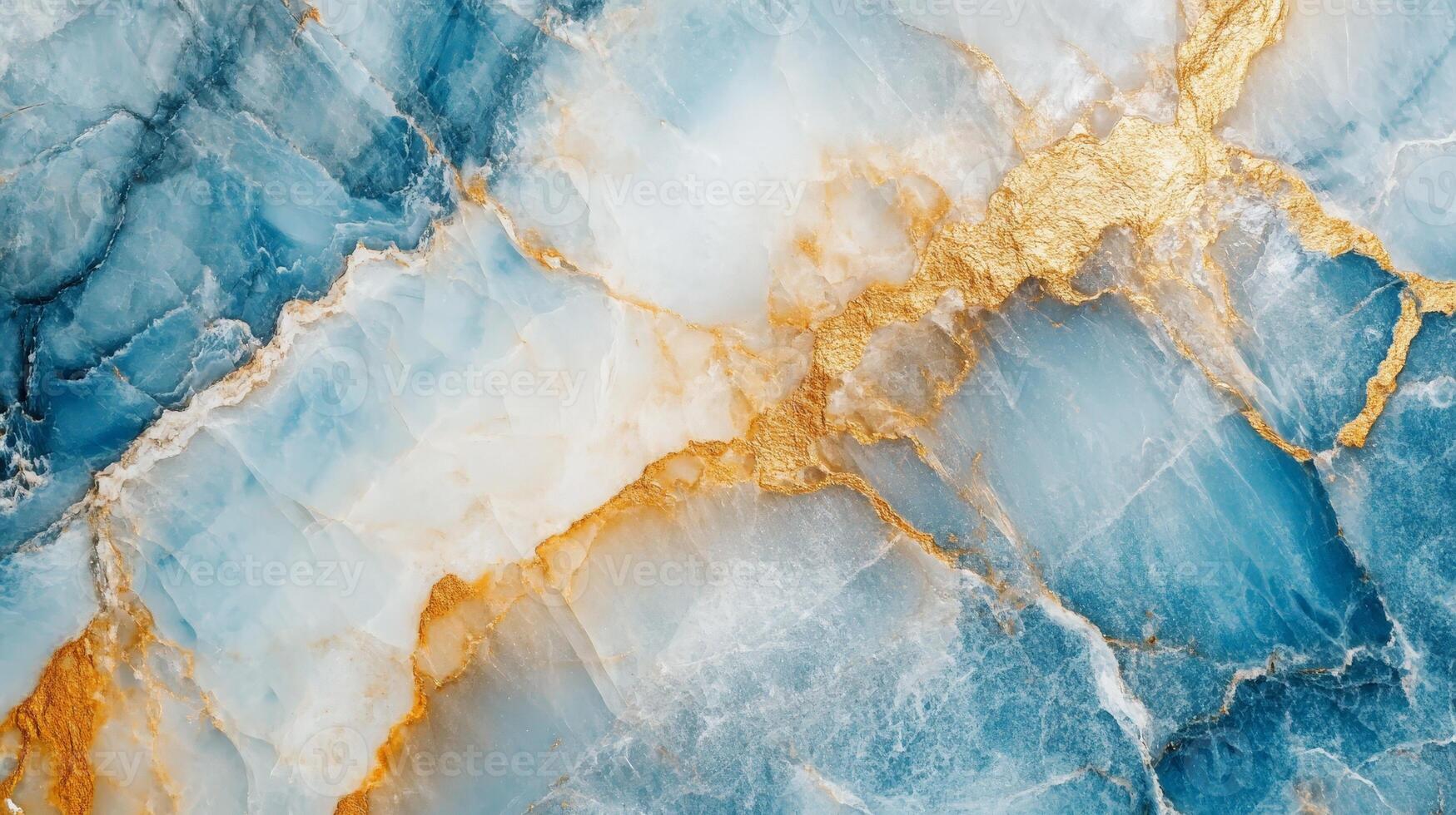 Abstract Blue And Gold Texture With A Luxurious Marbled Appearance Suitable For Decorative Design photo