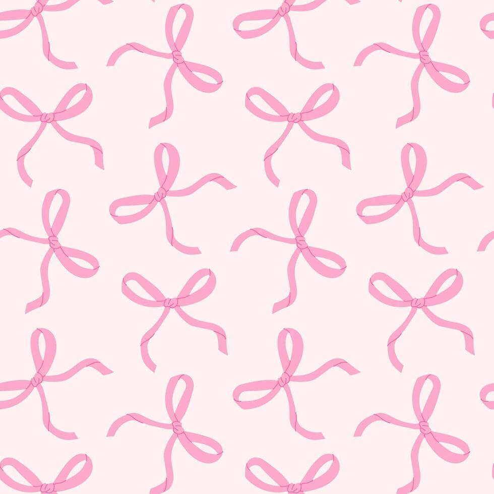 Pink ribbon pattern creating a soft, whimsical background perfect for celebrations and craft projects vector