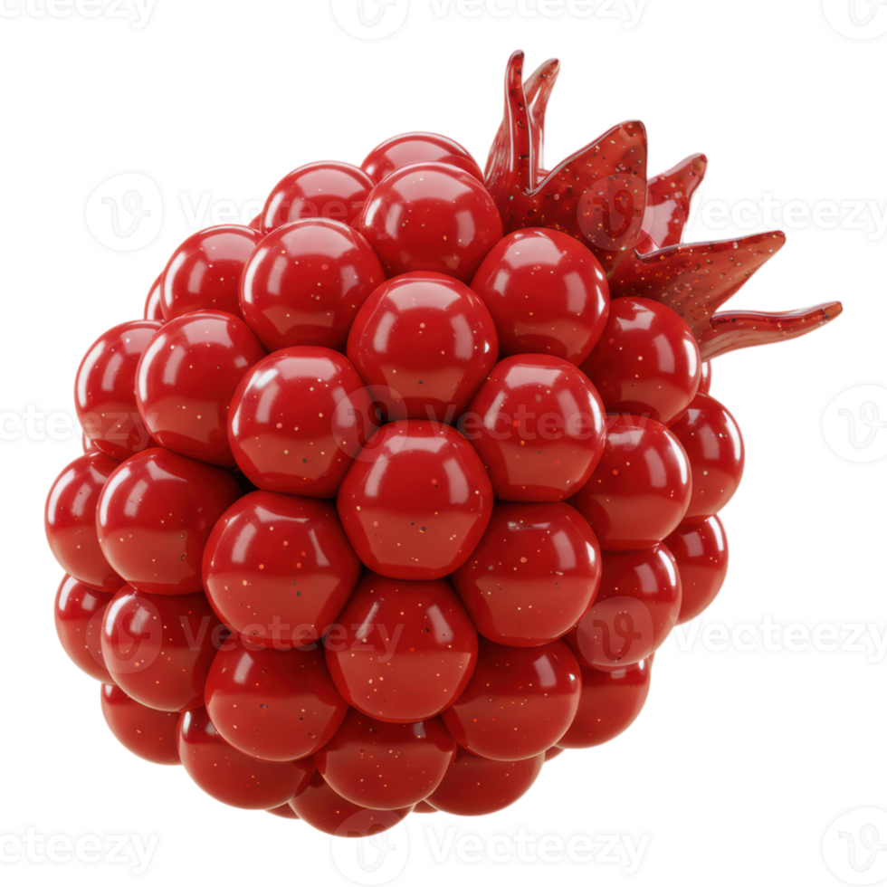 Glossy Red Berry with Transparent Background png