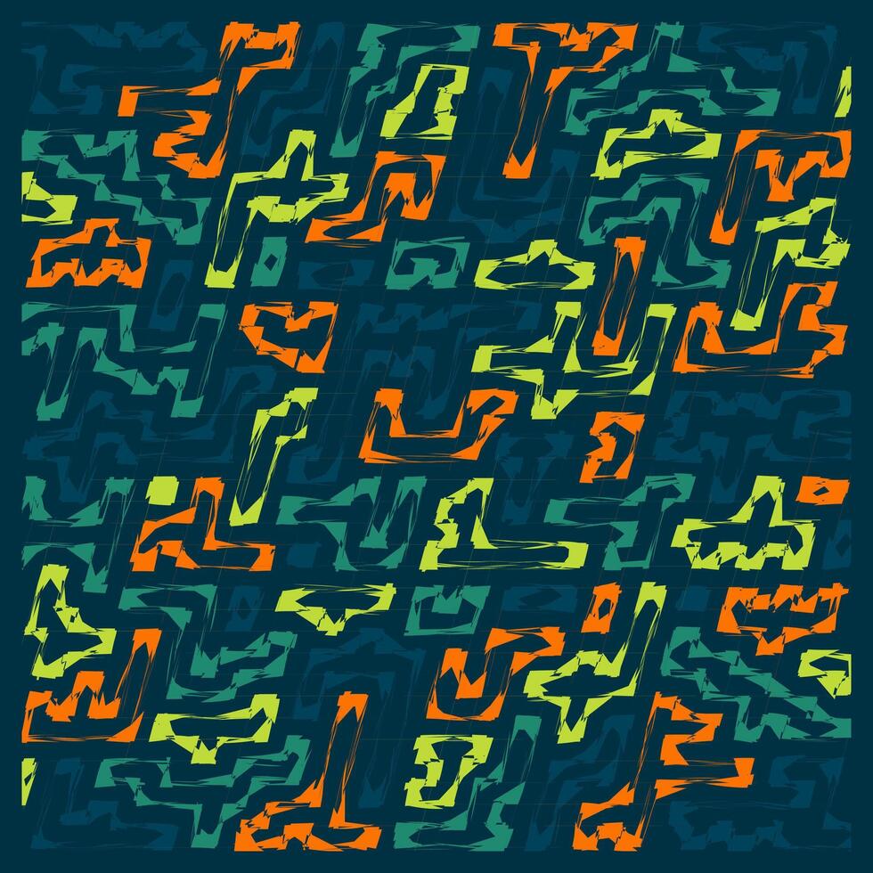 Geometric Line Bold on Abstract Composition with Scratch Textured vector