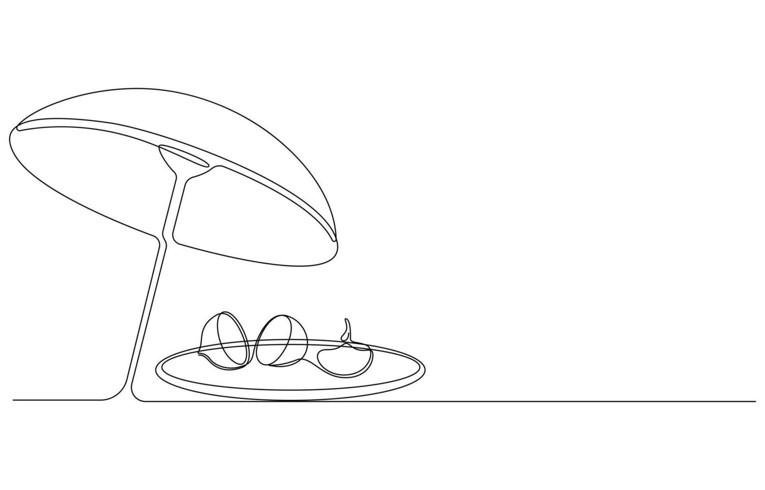 Single-Line Drawing of Jar, Bananas, and Eggs, Happy Onam Festival Bell Decorations vector