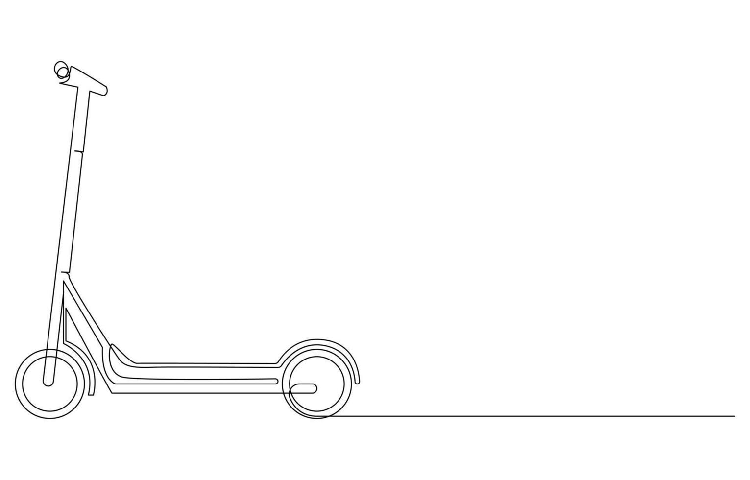 Electric Scooter Line Drawing vector