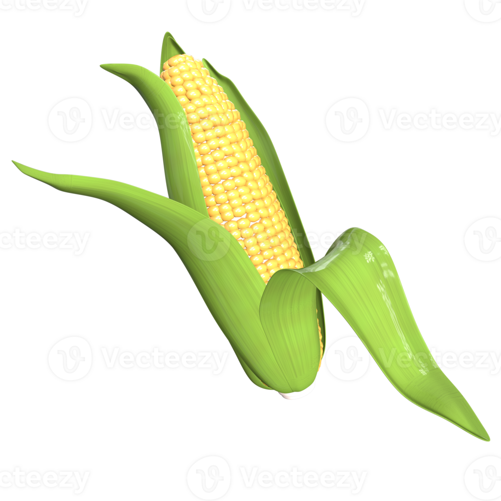 corn 3d transparent png