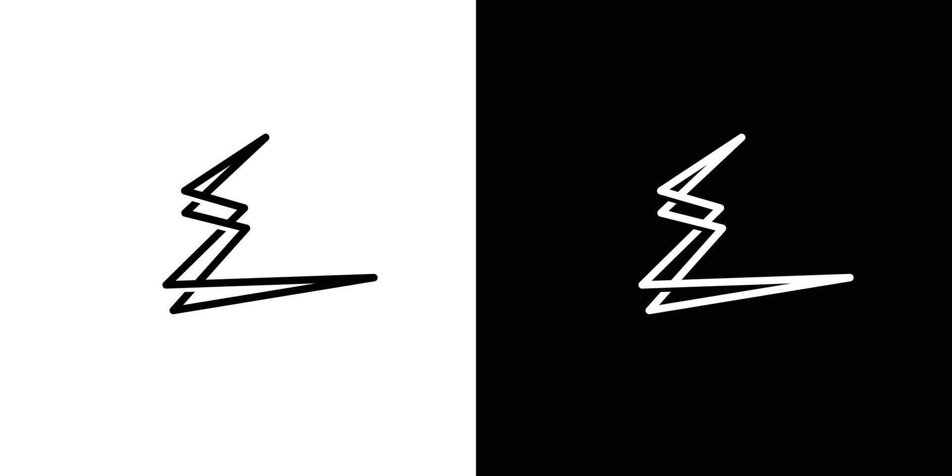 Modern and unique E logo design and cool vector