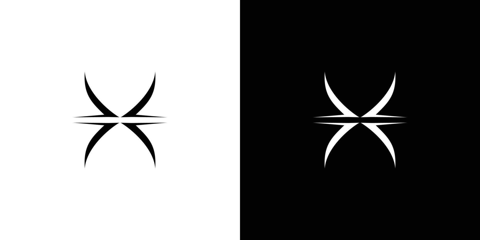 Modern and unique X logo design cool vector