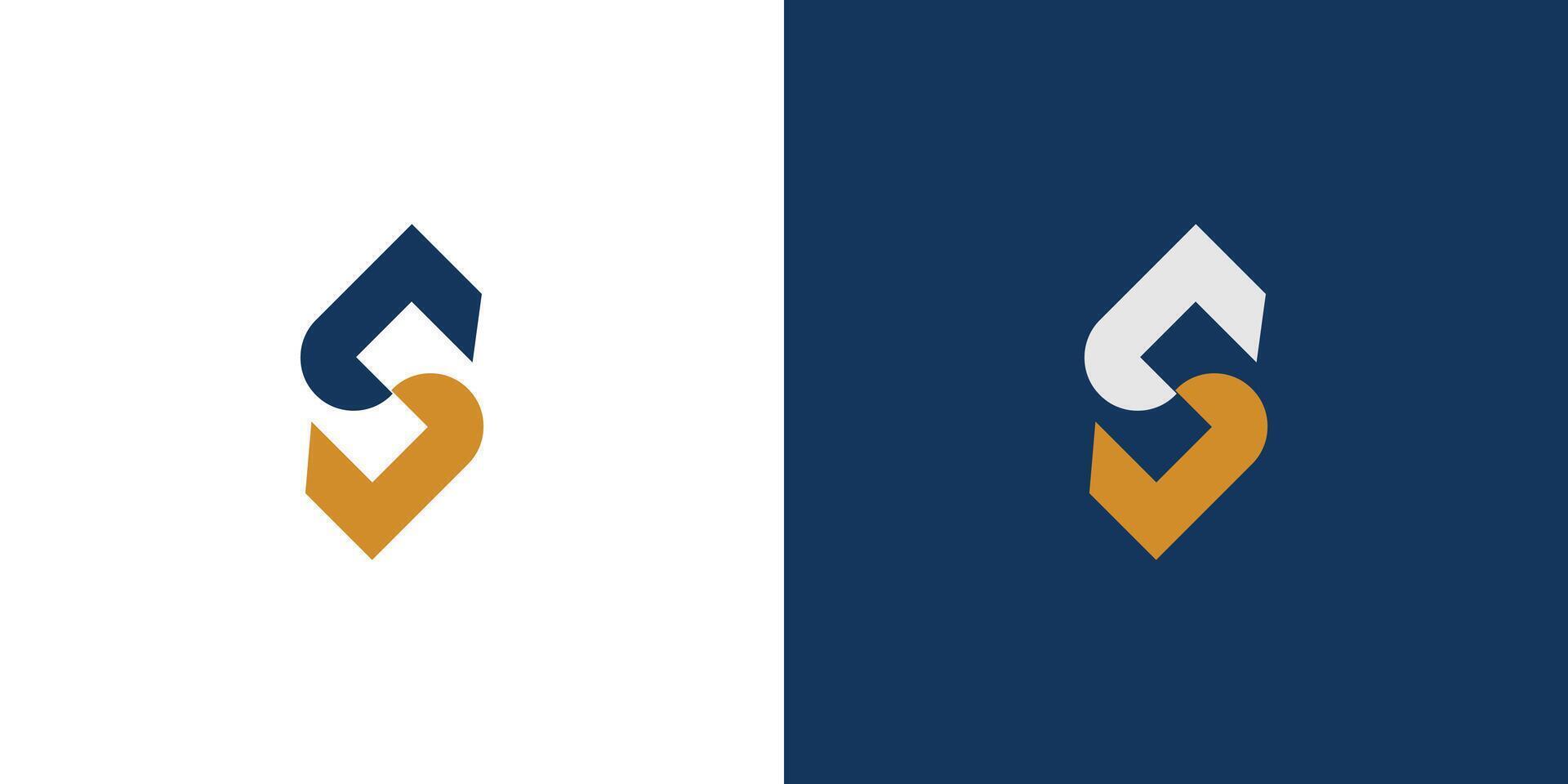 Modern and unique S initial logo design vector