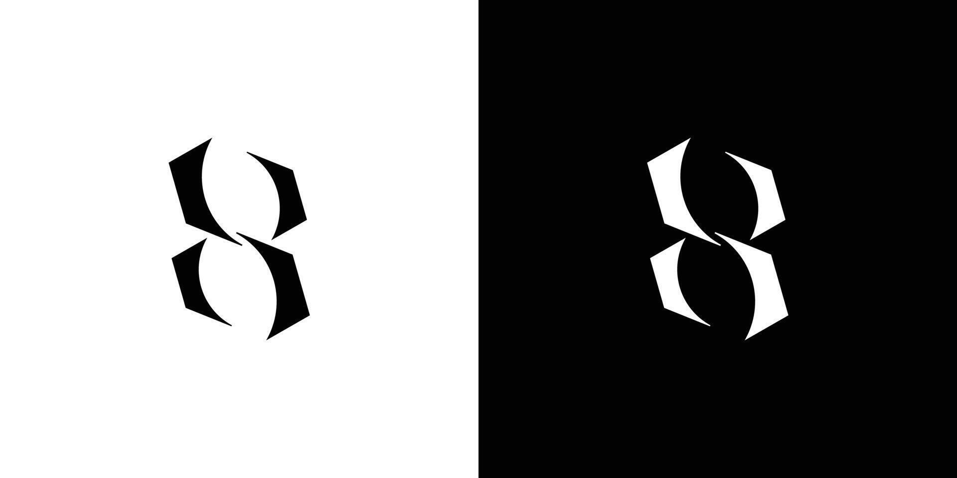modern and unique 8 logo design and cool vector