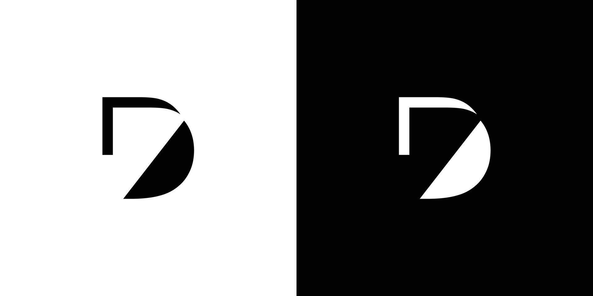 Modern and unique D initials logo design vector