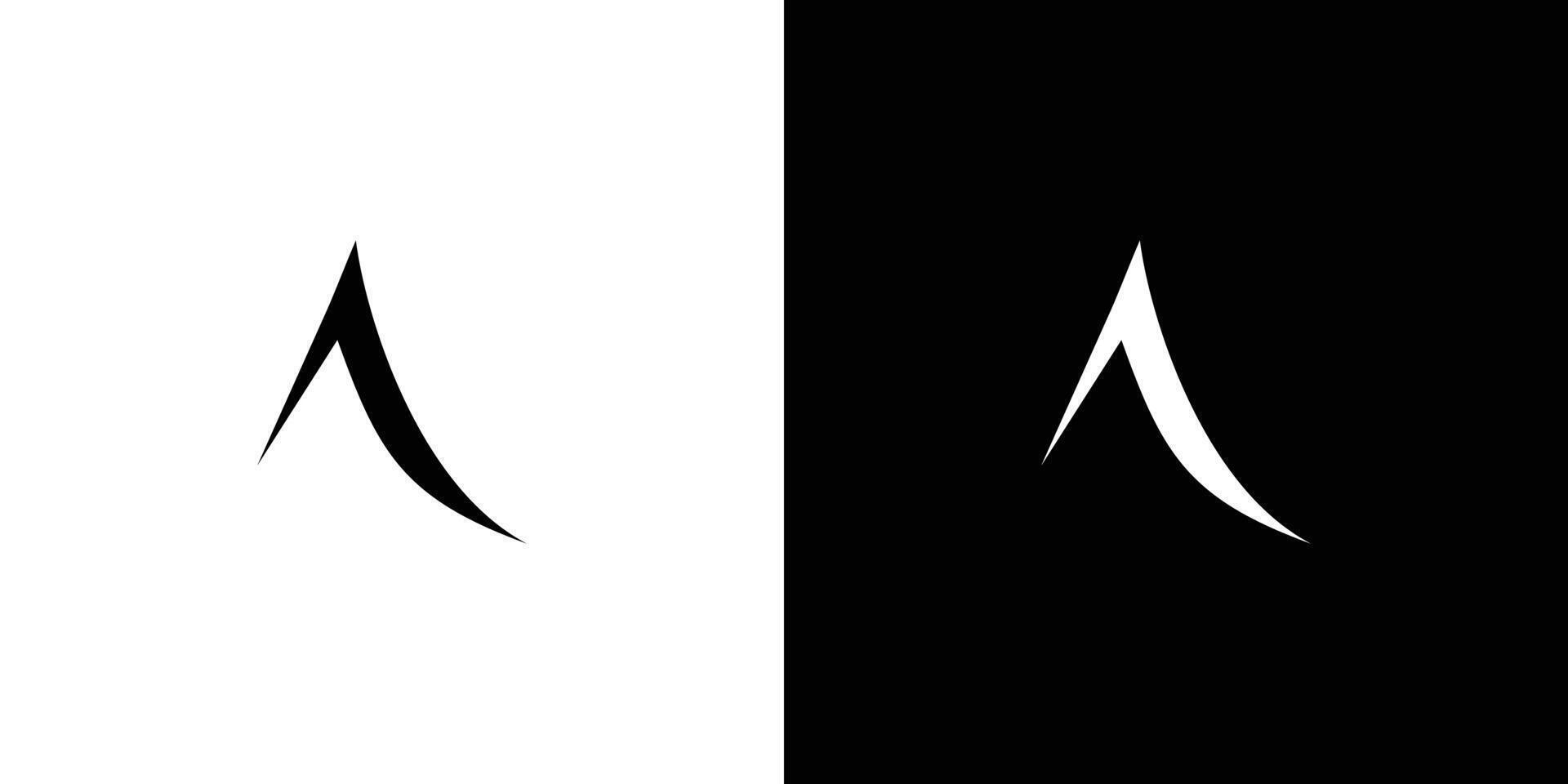 Modern and simple letter A initials logo design vector