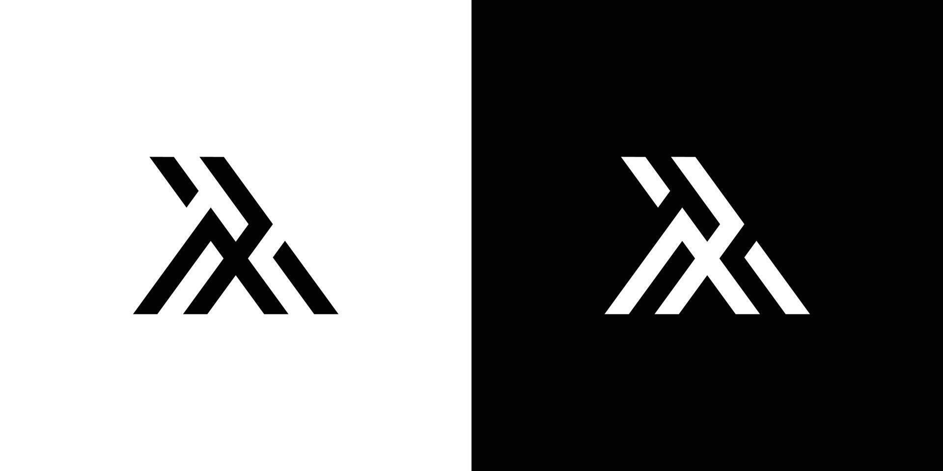 Unique and strong letter MH initials logo design vector