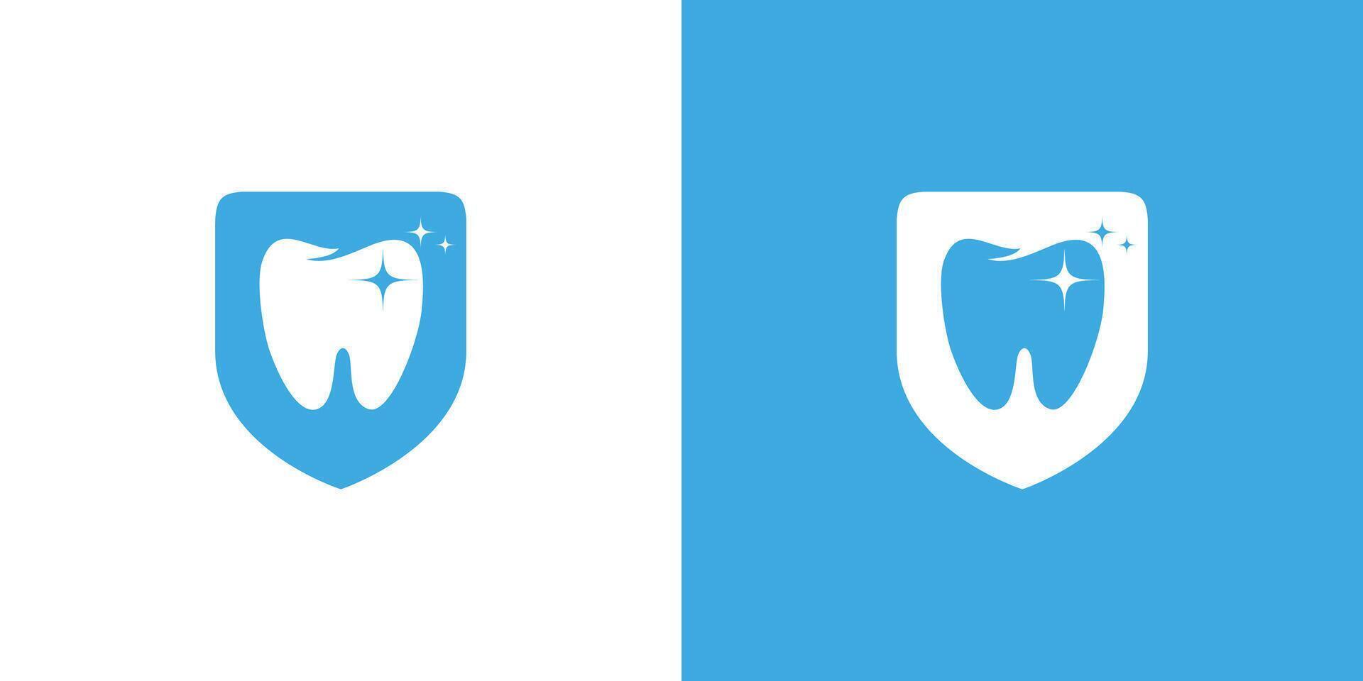 Modern and professional dental protection logo design vector