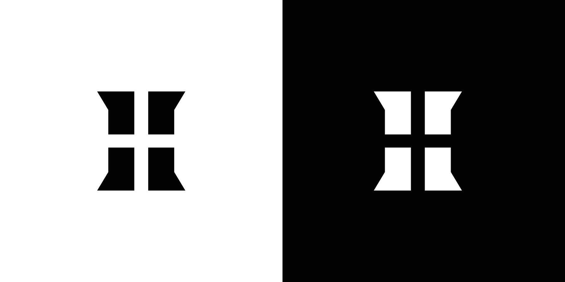 Modern and strong H initials logo design vector