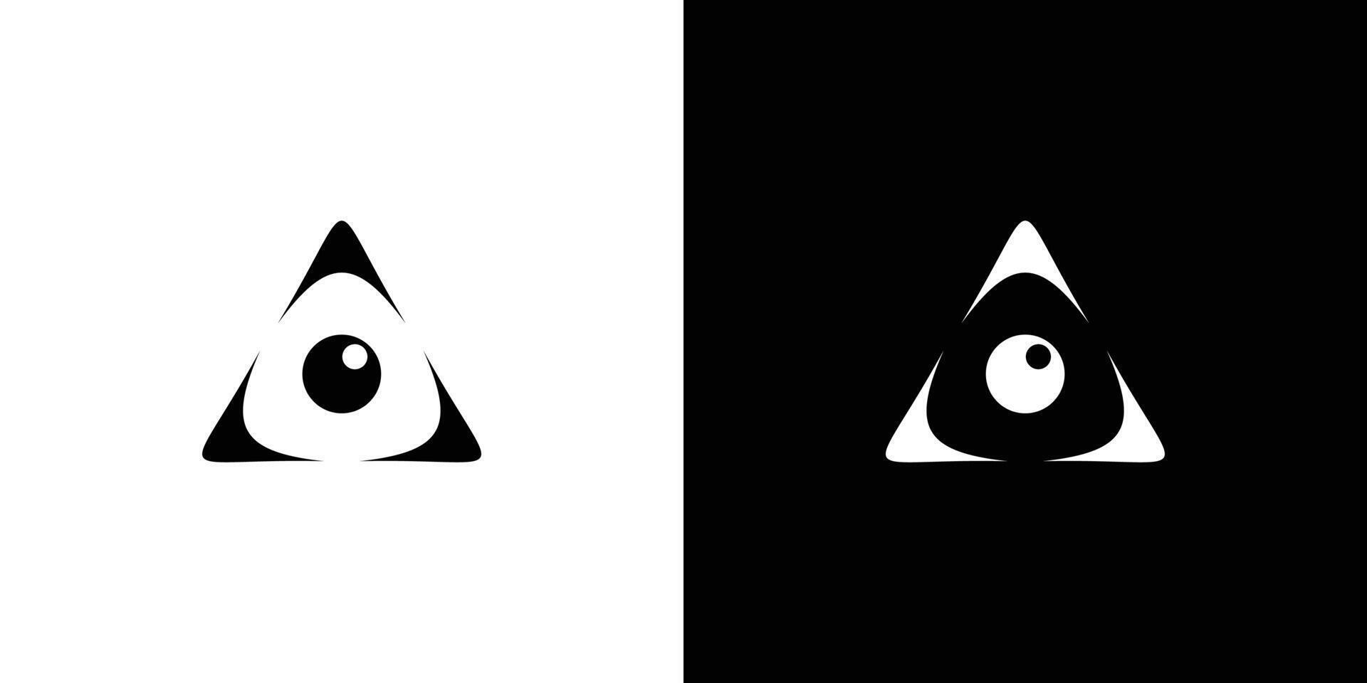 A unique and attractive one eye logo design vector