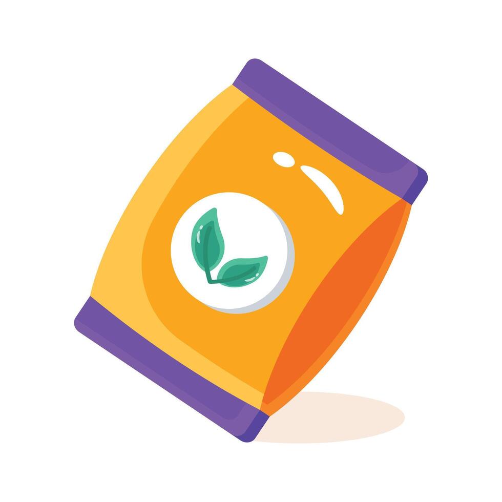 A 2d icon of seed bag for eco concepts vector