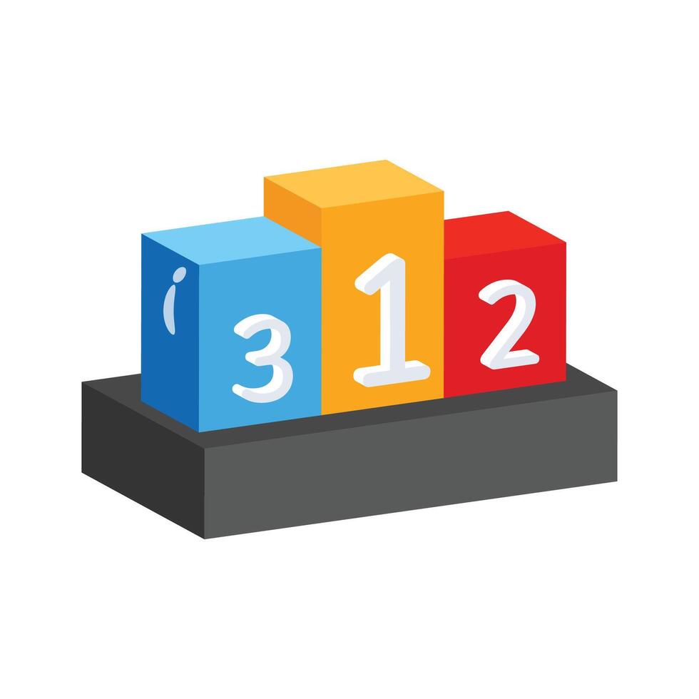 A modern 2d style icon of ranking leaderboard vector