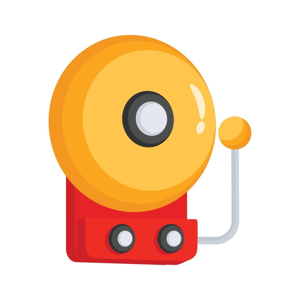 A premium 2d icon of ringing school bell vector