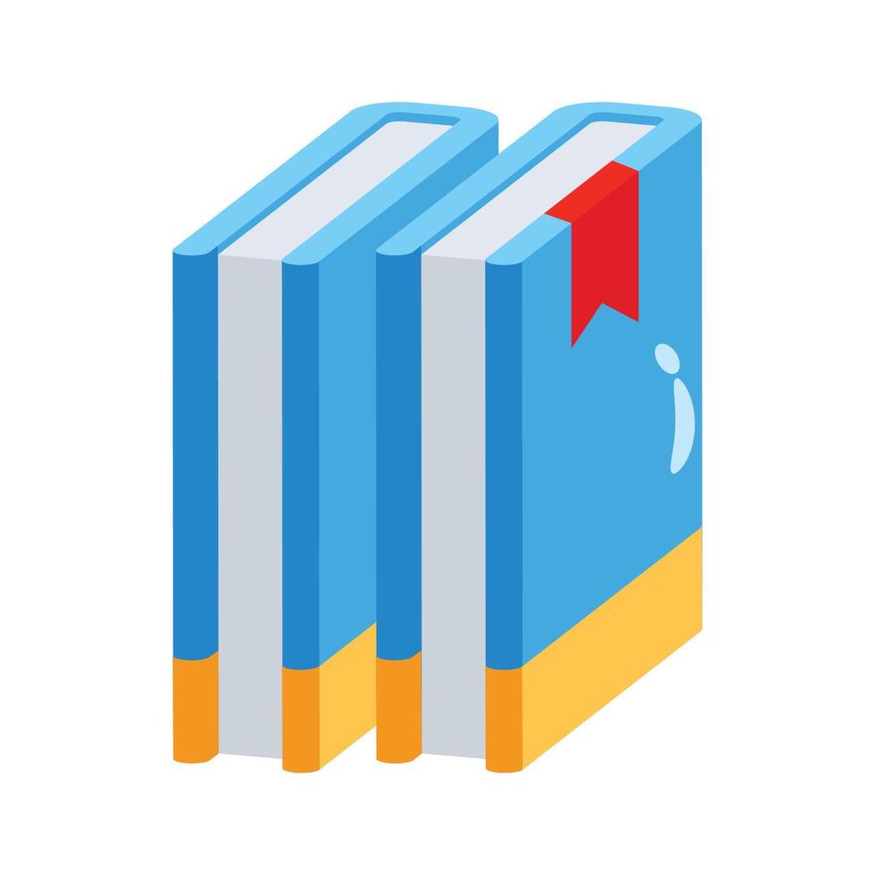 A well crafted 2d icon of stacked school books vector