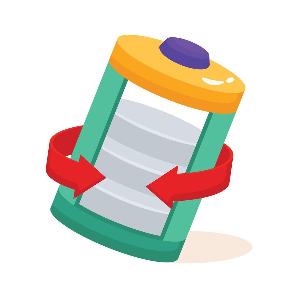 A captivating 2d icon representing power cell technology vector