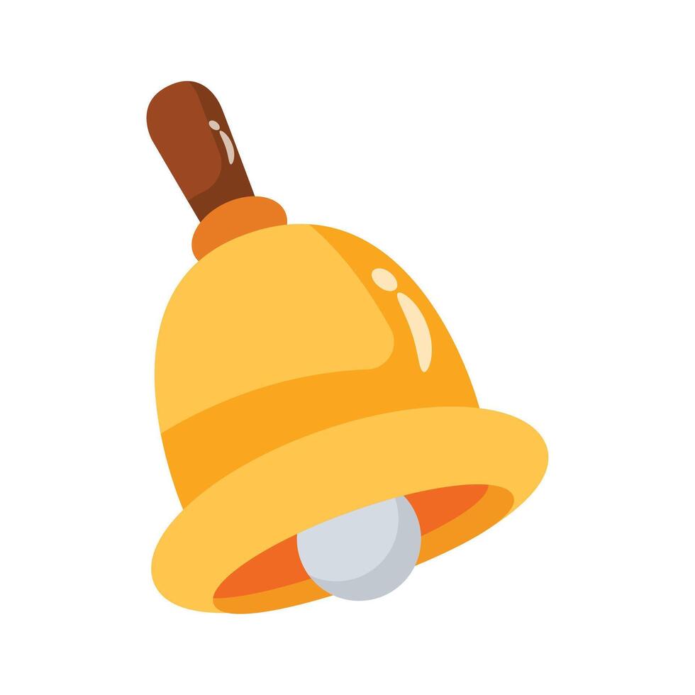 Grab this 2d icon of school handbell, easy to edit vector