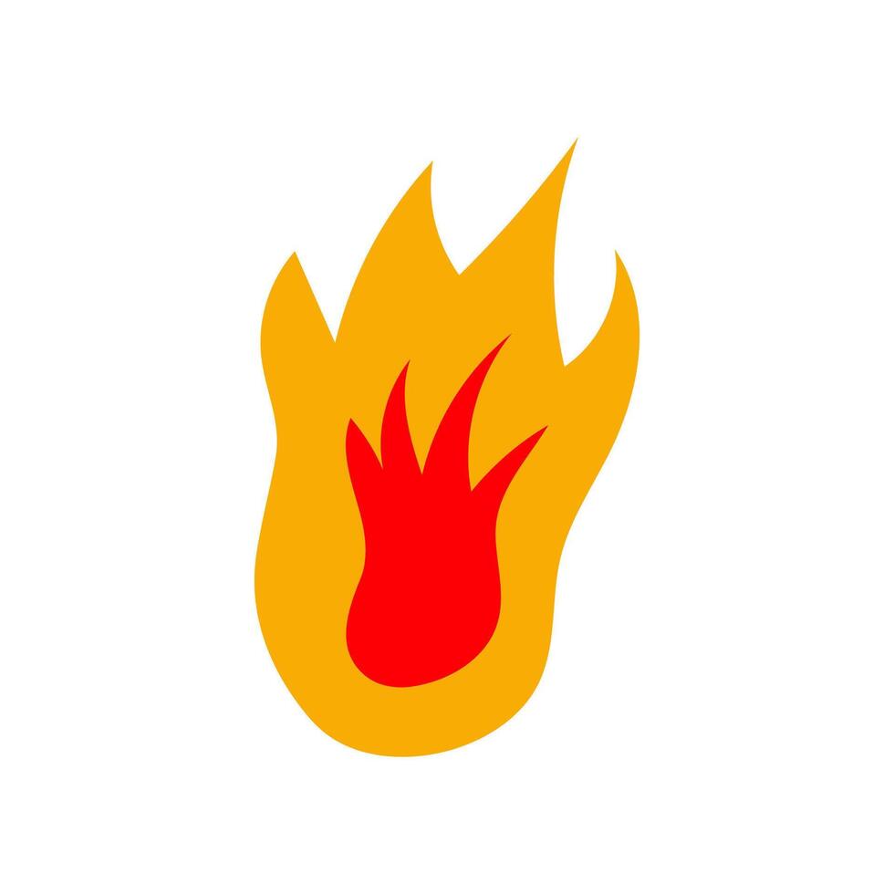 Creative flame illustration in bold colors showcasing energy and motion for visual storytelling vector