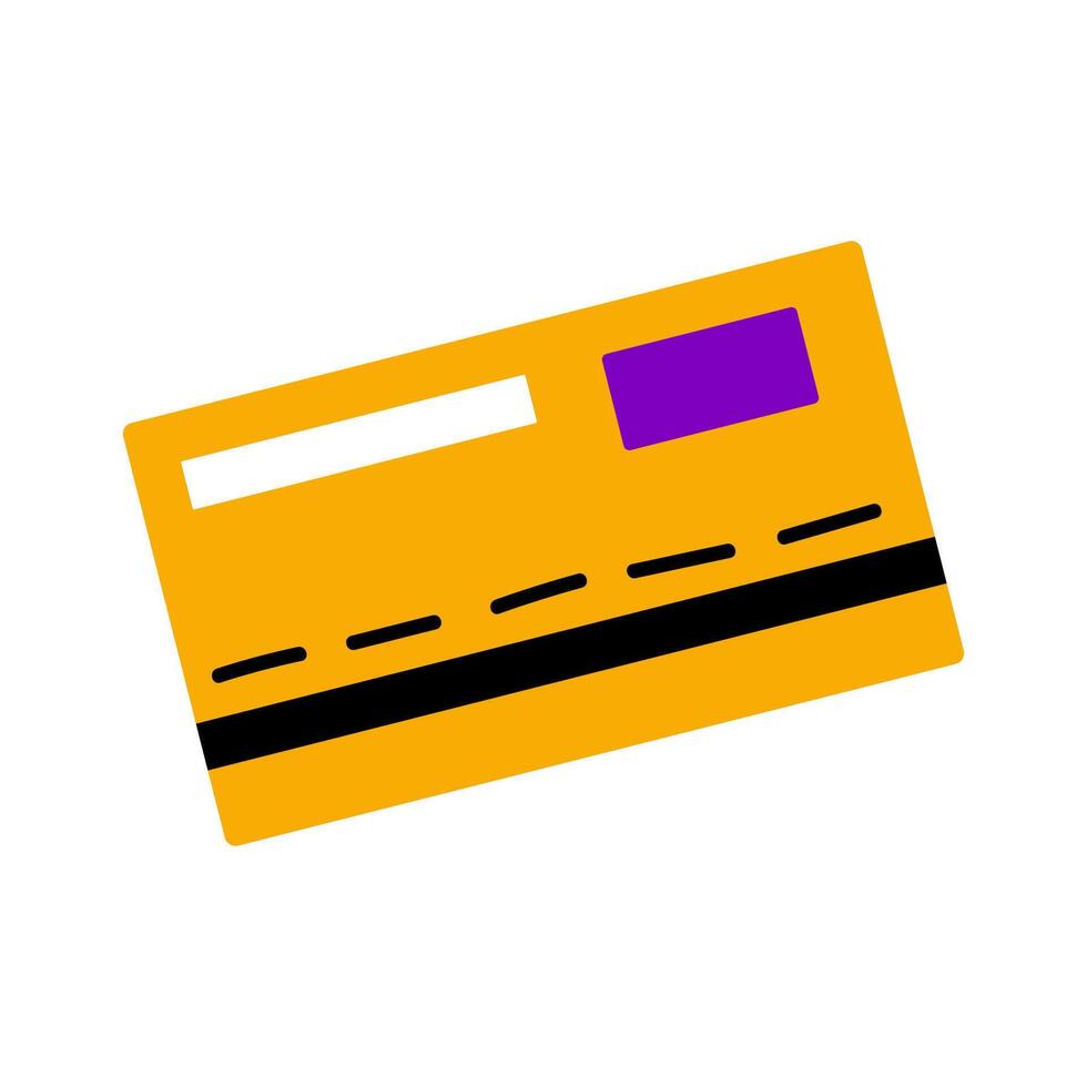 Bright orange credit card with contrasting features and minimal design for online shopping and transactions vector