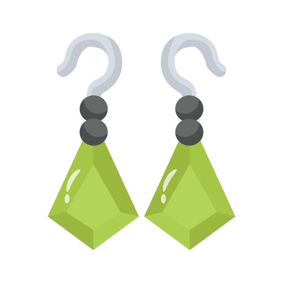 A captivating 2d icon of stylish earrings vector