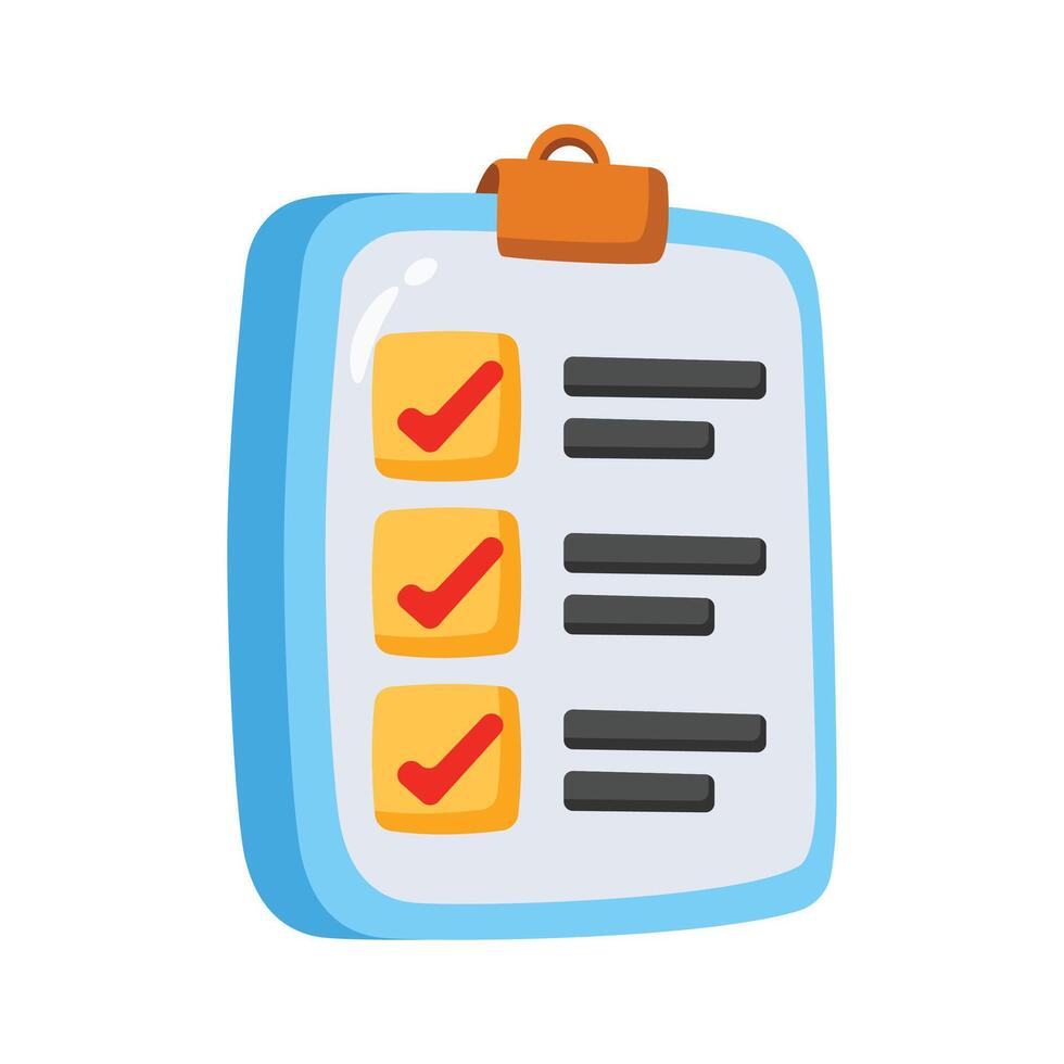 Grab this 2d icon of shopping checklist vector
