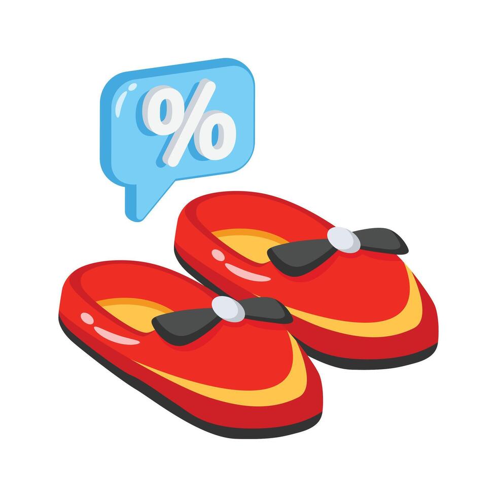 Visually appealing 2d icon of shoes discount vector