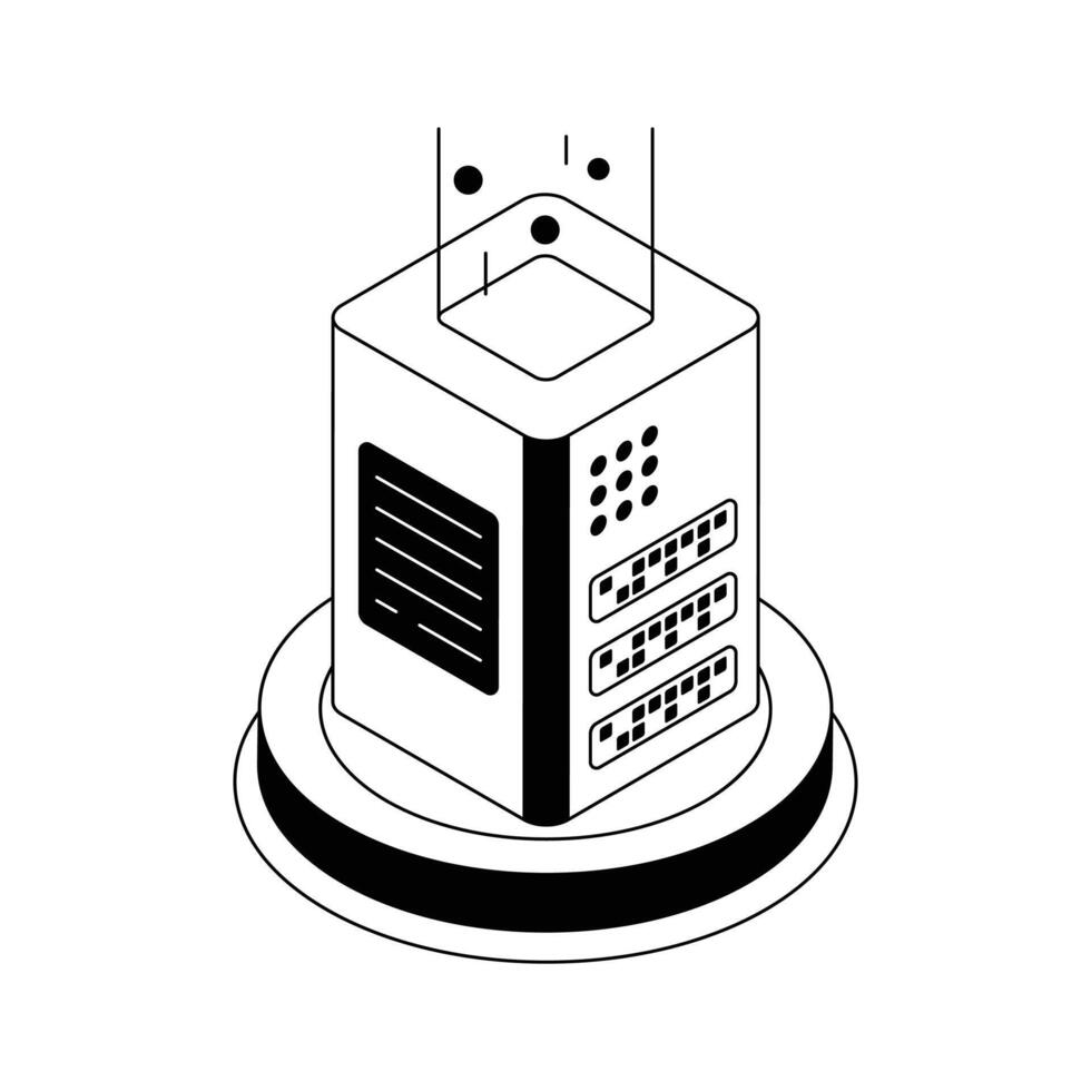 Well crafted isometric icon of server storage solution. vector