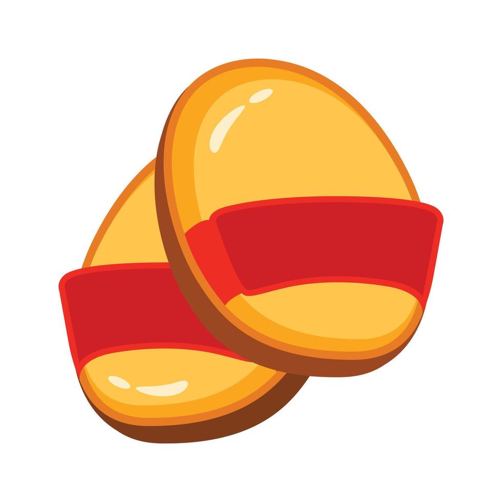A modern 2d style icon of soft house slippers vector