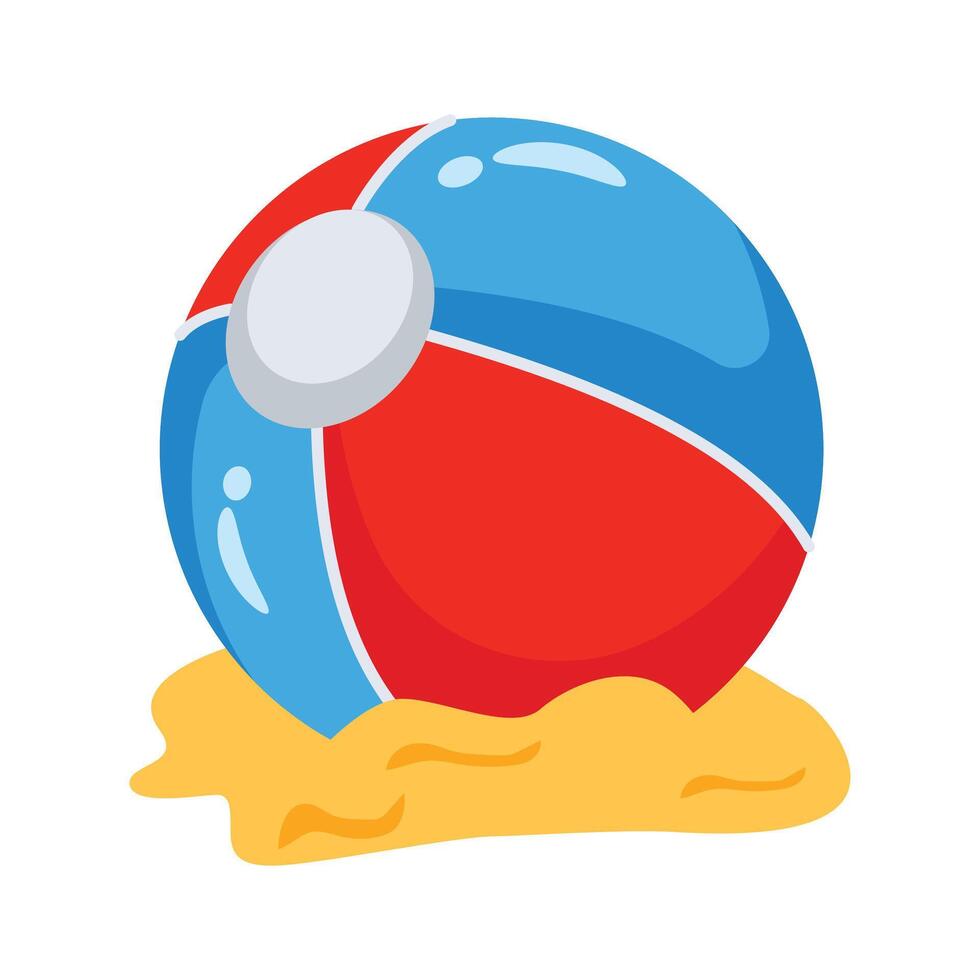 Check out this 2d icon of playful beach ball vector