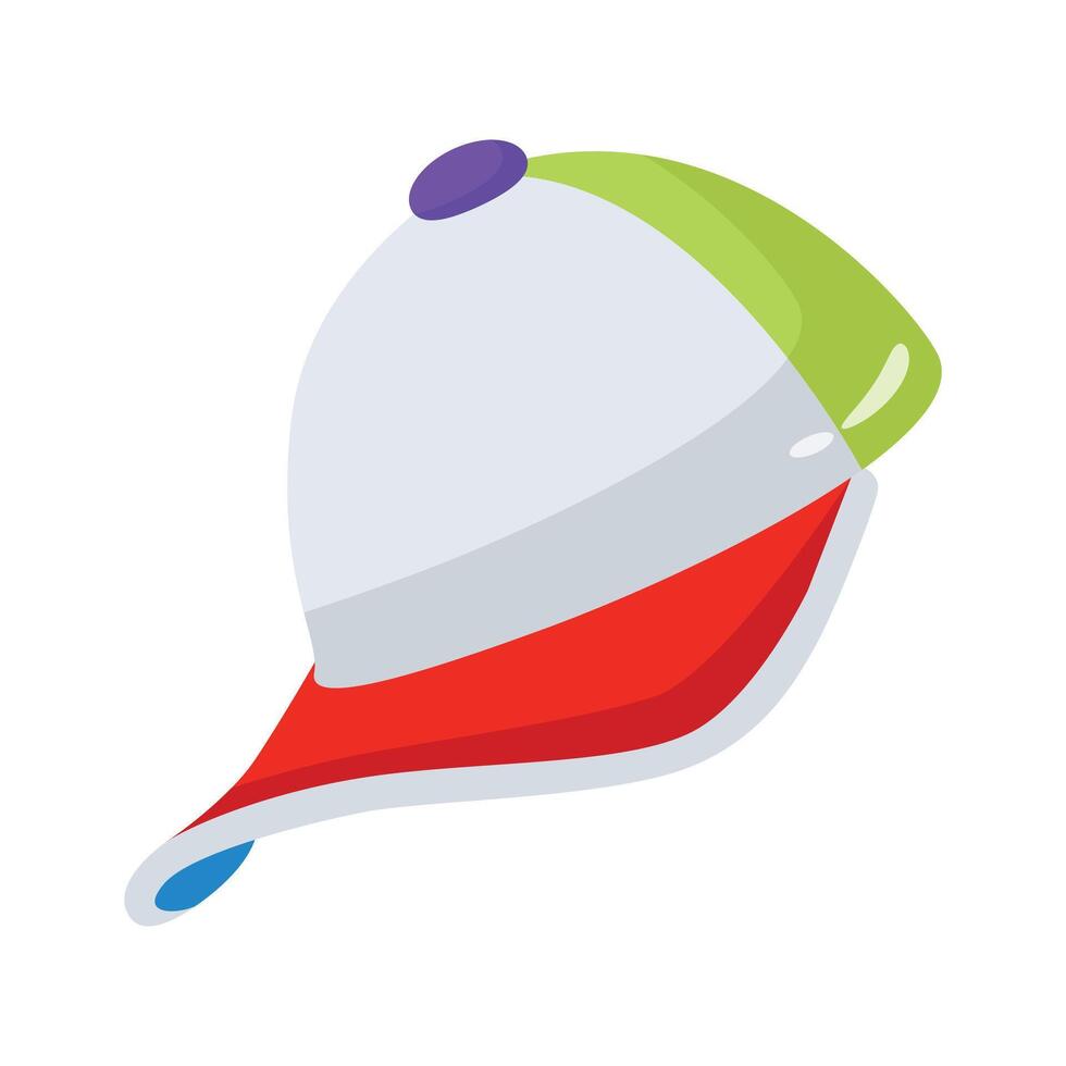 A customizable 2d icon of summer cap vector