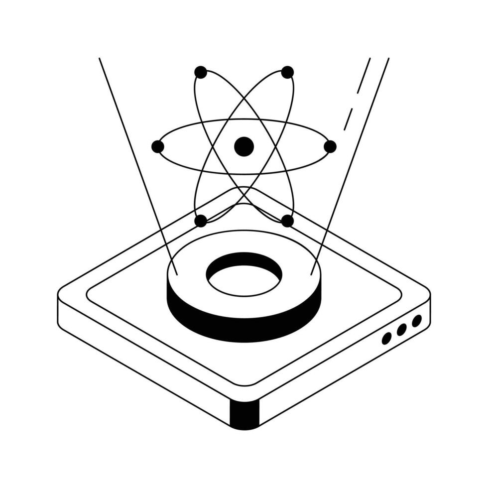 An isometric icon showcasing modern data science concept. vector