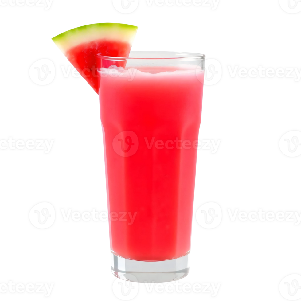 A glass of watermelon juice with a slice of lime png