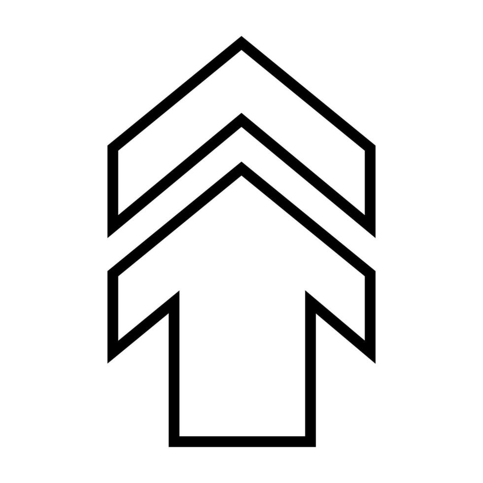 Arrow Up web icon. Black and white arrow up illustration. vector