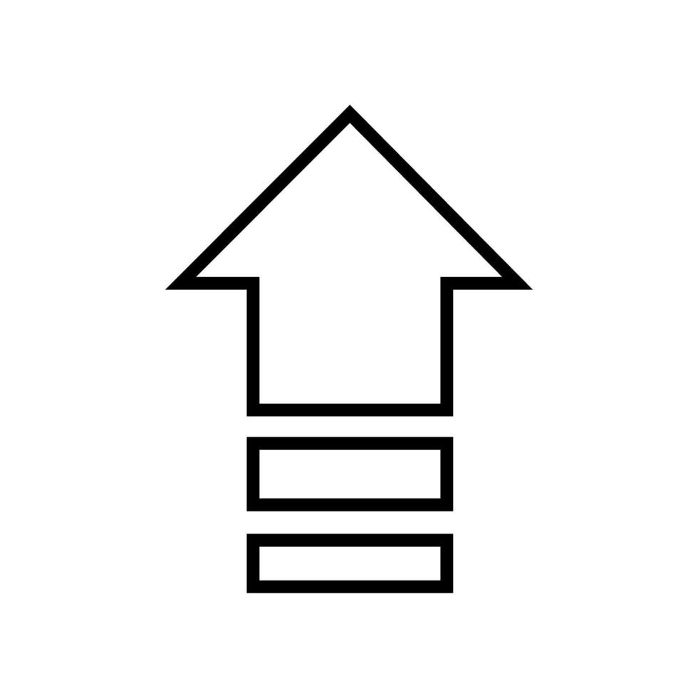 Up arrow icon isolated on white background for your web and mobile app design, Up arrow logo concept vector