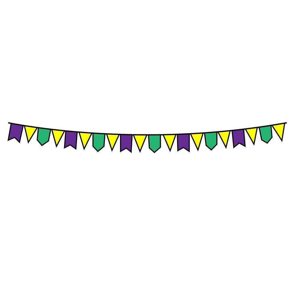 decorative pennants icon over white background colorful design illustration vector