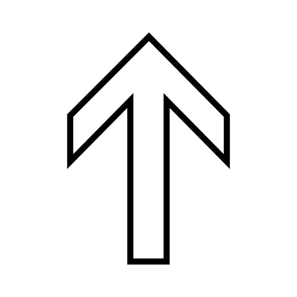 Arrow web icon. Black illustration isolated on white background for graphic and web design. Up sign or simbol. vector