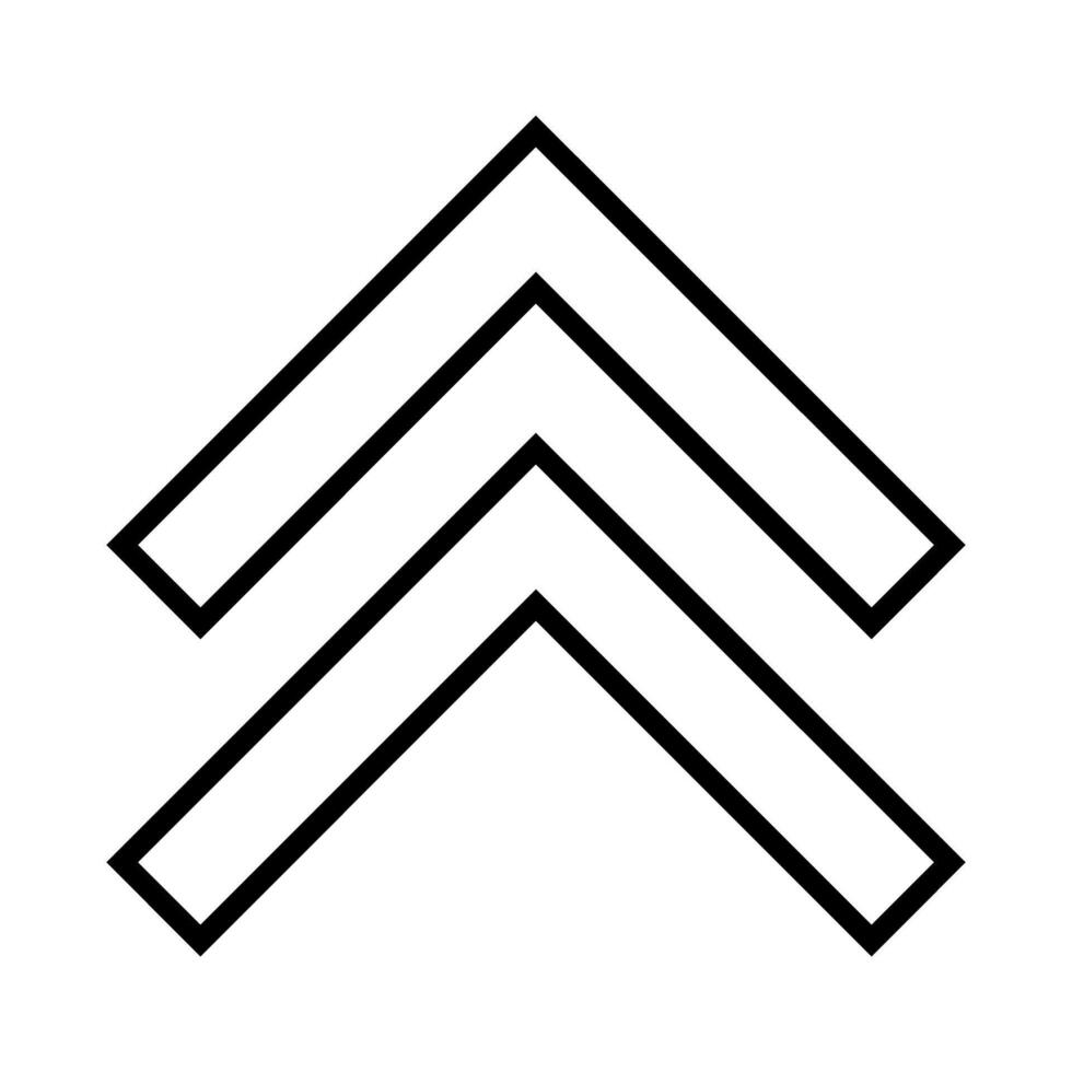 Arrow icon. Black and white illustration. Pictogram is isolated on a white background. Designed for web and software interfaces. vector