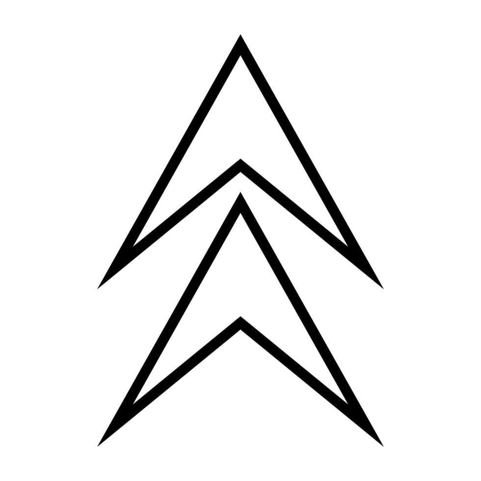 Arrow icon. Black illustration isolated on white background for graphic and web design. vector