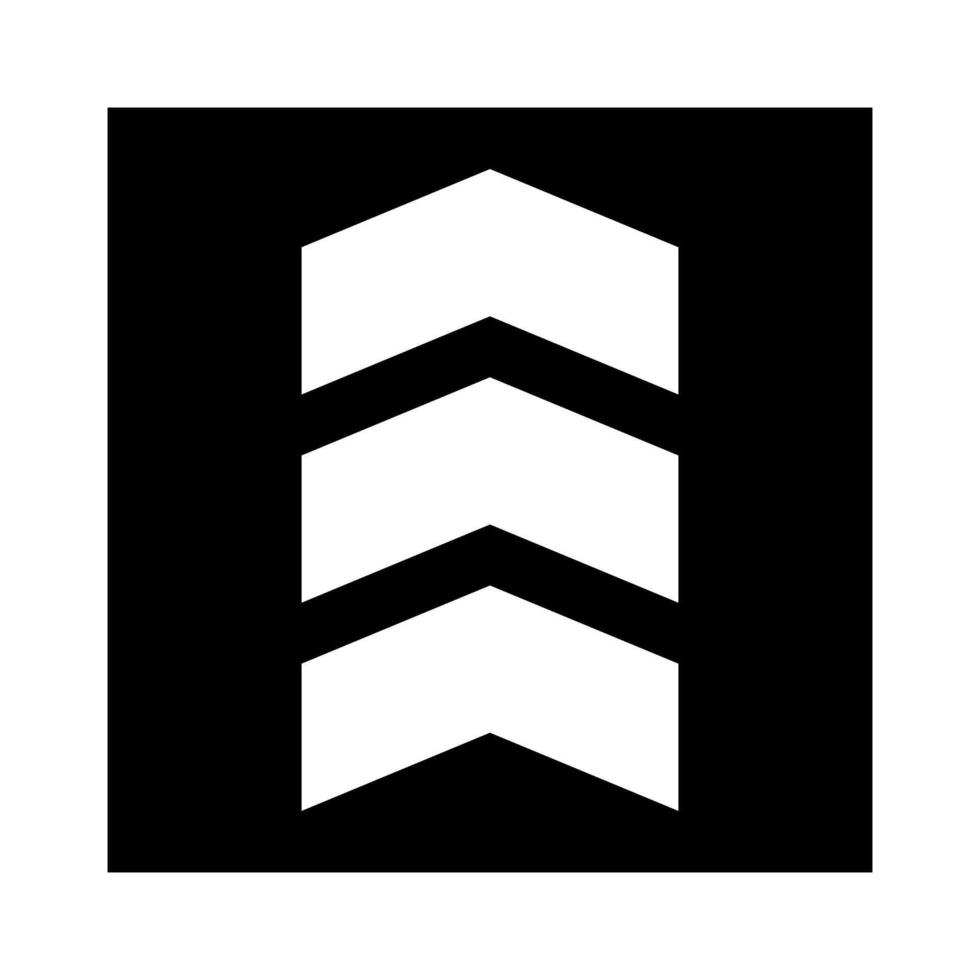 Arrow Up Icon illustration design. Flat Black Icon Isolated on White Background. vector