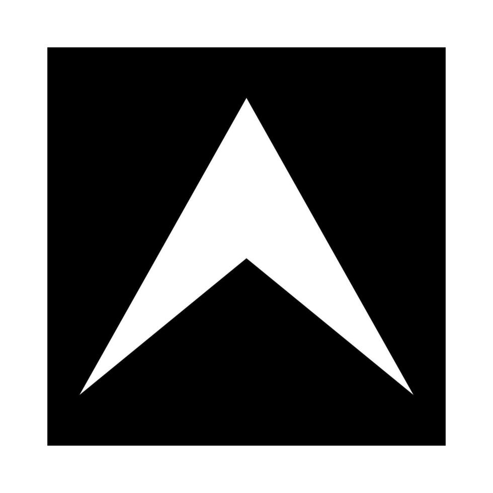 Arrow Up web sign . Flat Black Icon Isolated on White Background. vector