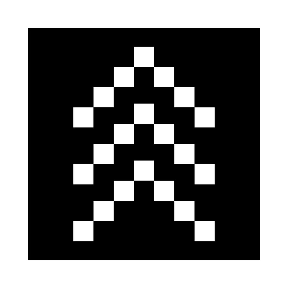 pixel art christmas tree icon isolated on a white background. vector