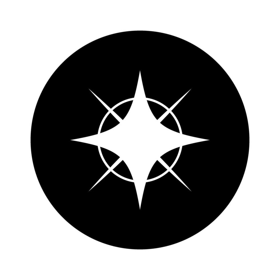 Compass icon illustration sign design style. Compass symbol or logo. vector