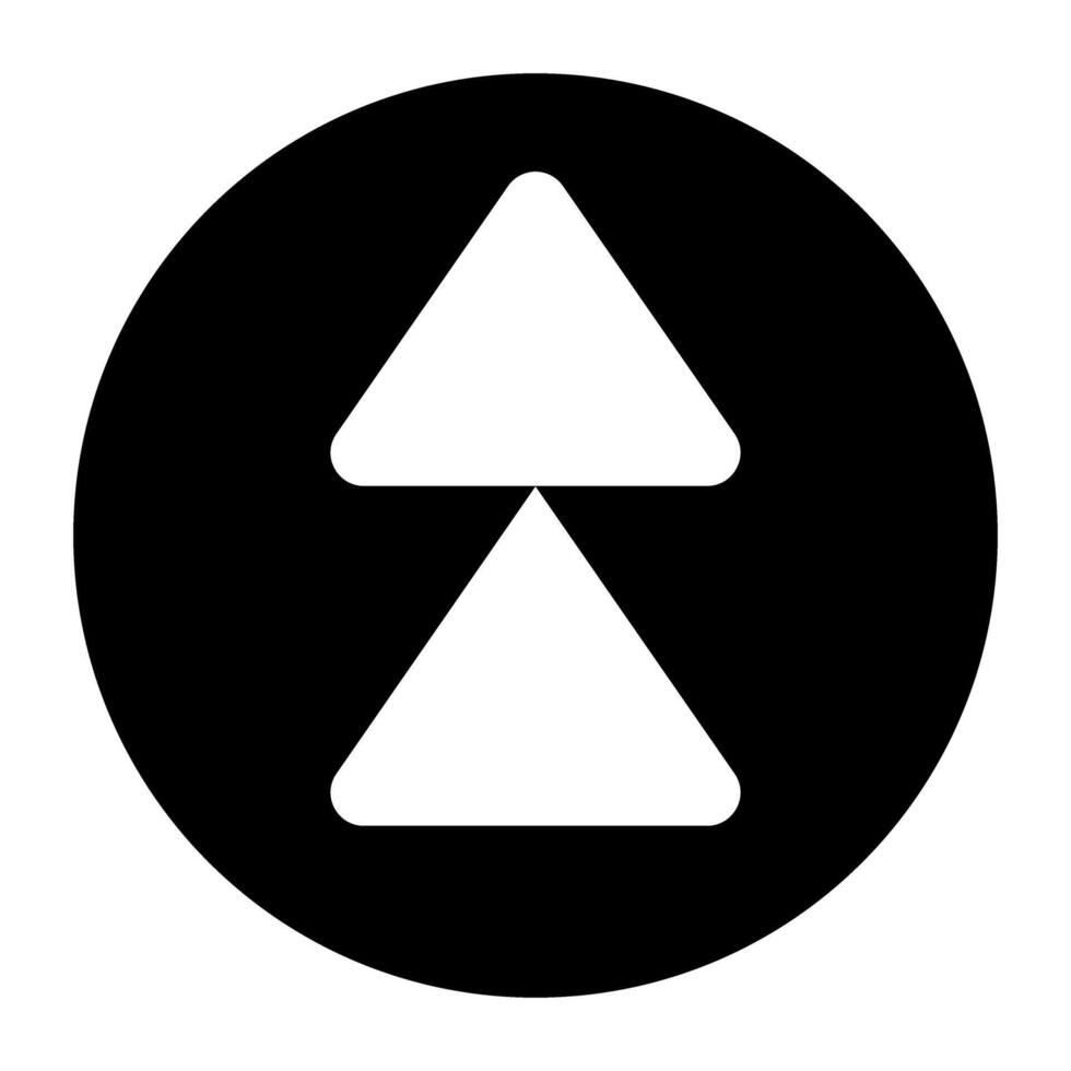 Arrowhead Up web Icon illustration sign design style. vector