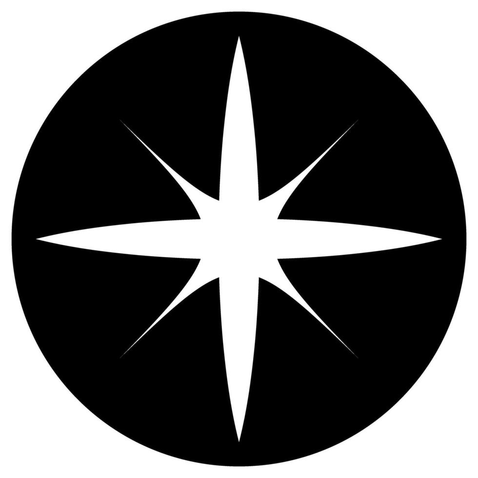 Star icon on white background. illustration. Flat style. Black and white. vector