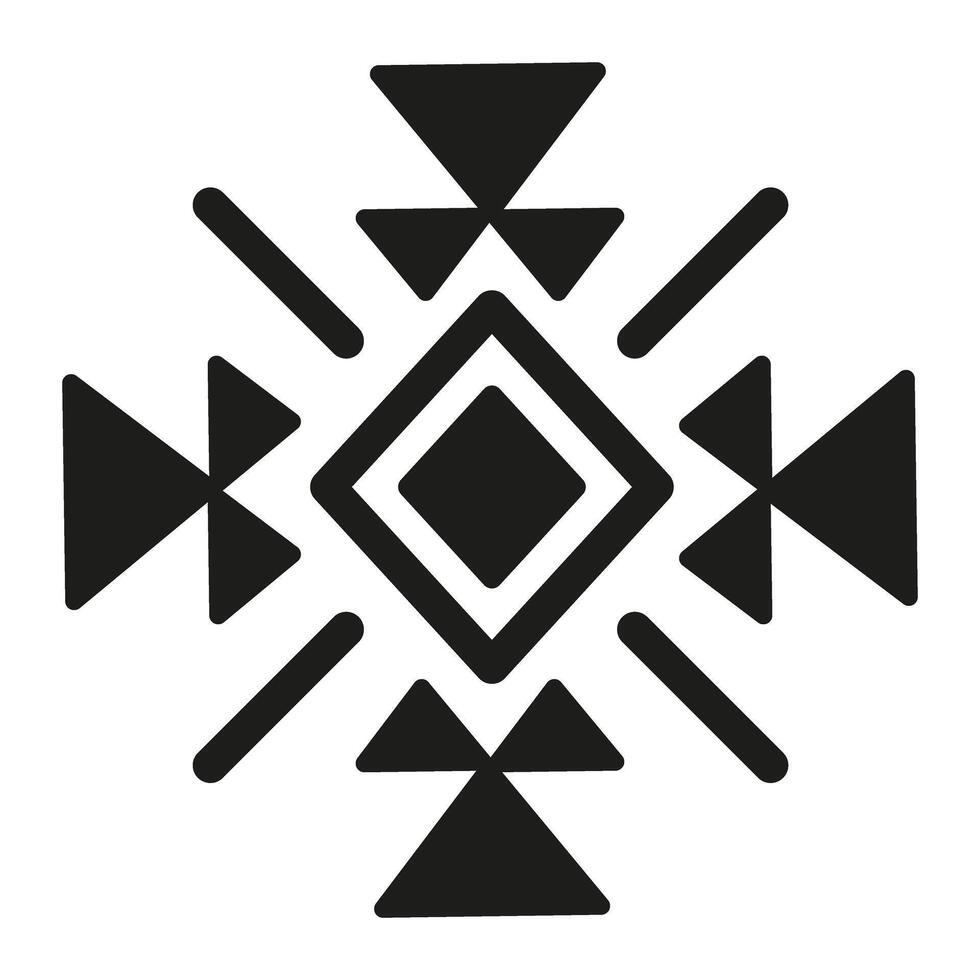 Tribal pattern icon or sign. Simple illustration of tribal pattern icon for web design isolated on white background vector