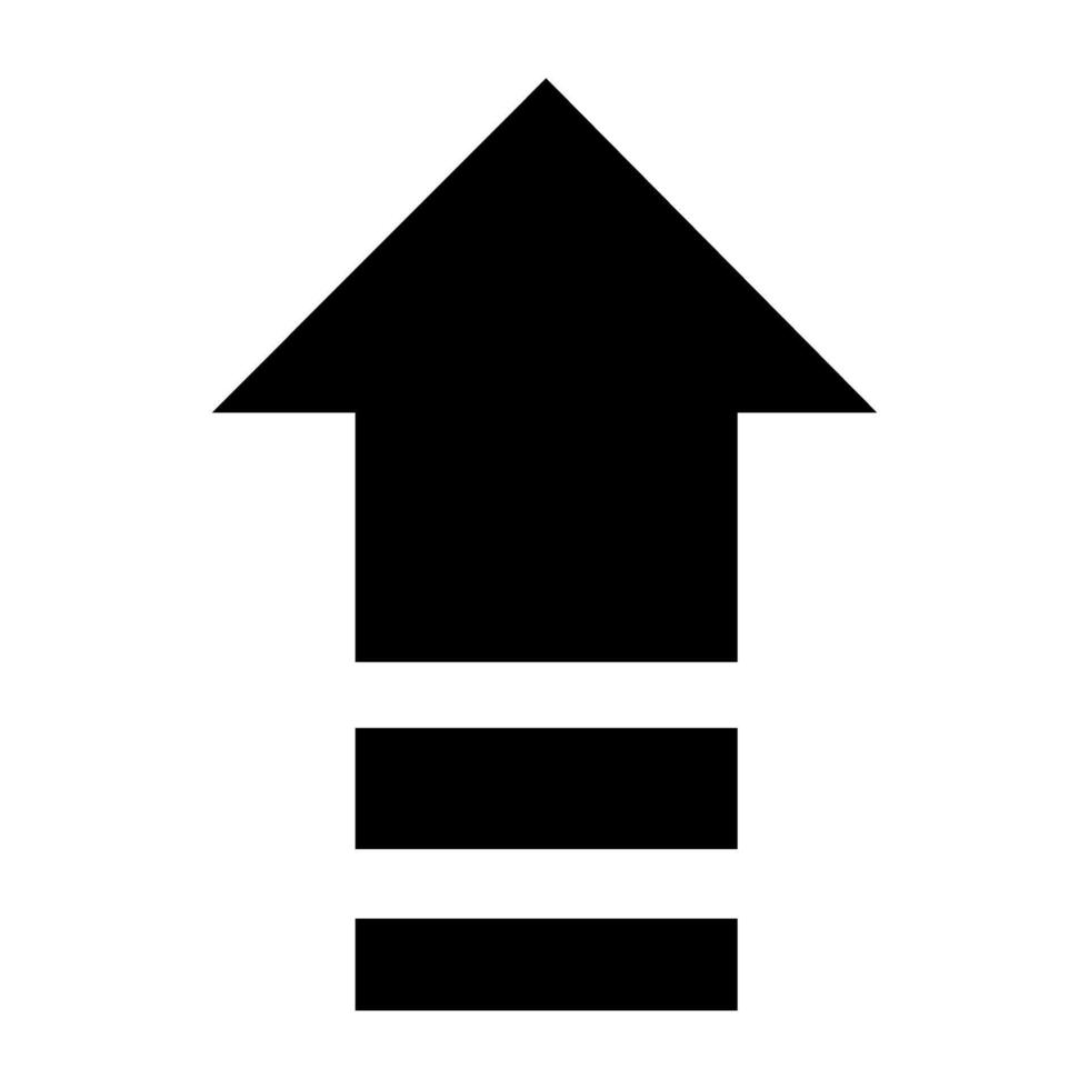 Arrow Icon . Flat black symbol on white background. Illustration vector