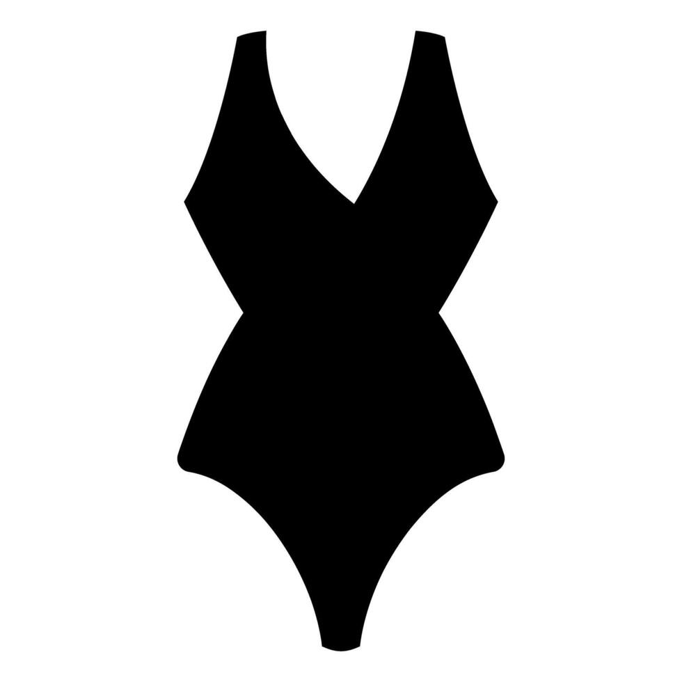 Swimsuit Icon. Flat style black icon on white background. vector