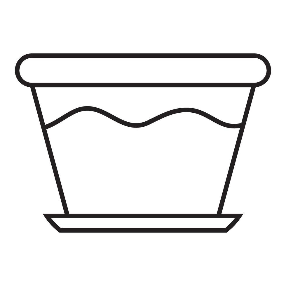 Flower pot icon. Flat style. illustration isolated on white background. vector
